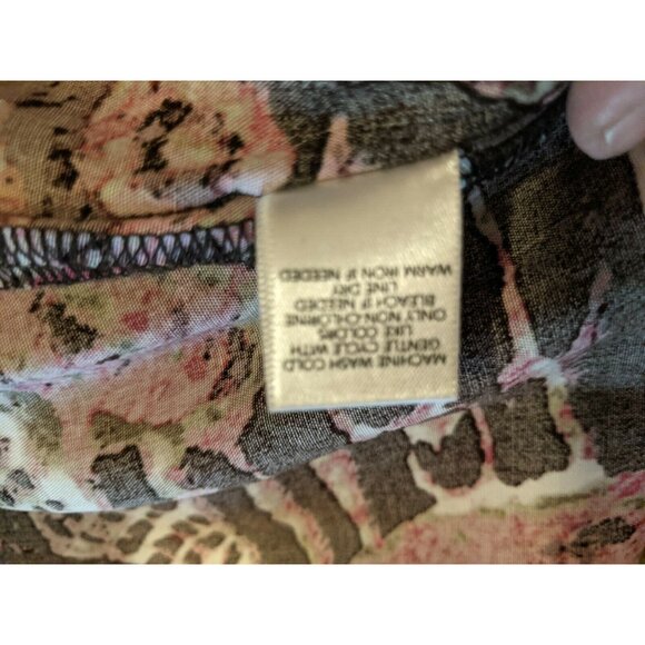 CJ Banks Christopher Skirt 6 Pink Brown Modest Womens Aline - Picture 6 of 7